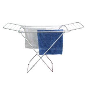 VARAL DE CHÃO AÇO 2 ABAS BRANCO - COD 6604