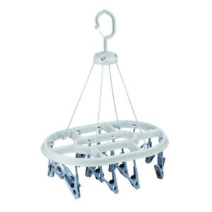 VARAL OVAL DE PLÁSTICO COM 16 PRENDEDORES COR SORTIDA - COD 6993