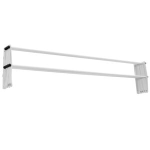 VARAL PAREDE AÇO SANFONADO BRANCO - COD 6999