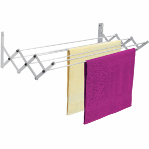 VARAL PAREDE AÇO SANFONADO BRANCO - COD 7000