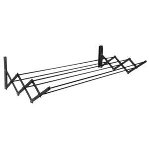 VARAL PAREDE AÇO SANFONADO PRETO - COD 8999