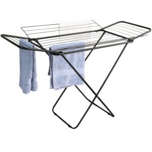 VARAL DE CHÃO AÇO 2 ABAS PRETO - COD 9684