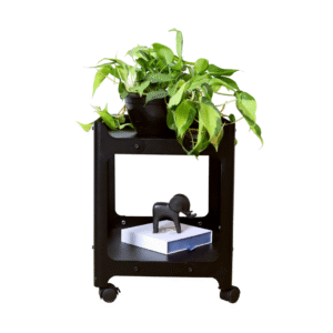 CARRINHO EM AÇO COM 2 ANDARES FLOW BLACK - COD 4021