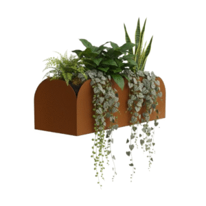 FLOREIRA DE CHÃO OU PAREDE FLOWER CORTEN STEEL - COD 4017