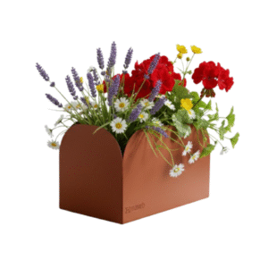 FLOREIRA DE CHÃO OU PAREDE FLOWER CORTEN STEEL - COD 4018